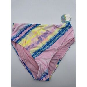 Island Soul High Waist‎ Swimming Suit Bikini Bottom Women's Medium NEW NWT